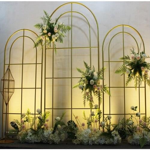 New wedding props iron screen wedding stage decoration arch background