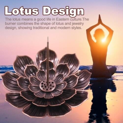 Alloy Incense Holder Lotus Stick Incense Burner Porous Design Used As A Incense Burner Or Decoration For Hotel Toilet Library