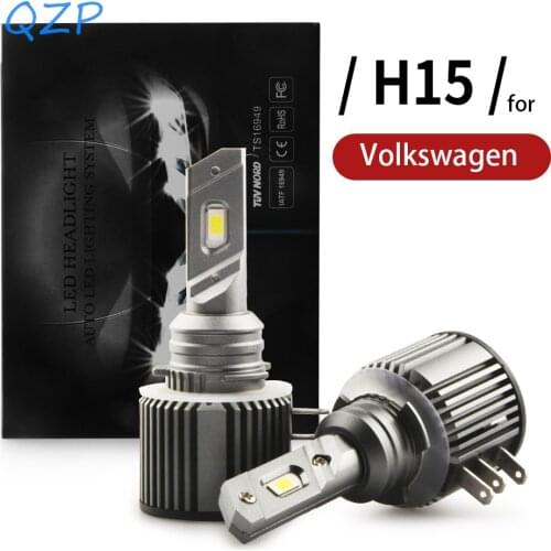QZP Canbus No Error H15 LED Headlight Headlamp for VW Volkswagen Tiguan Golf GTi Golf 7 Touareg Golf Tour 6500K white 70W