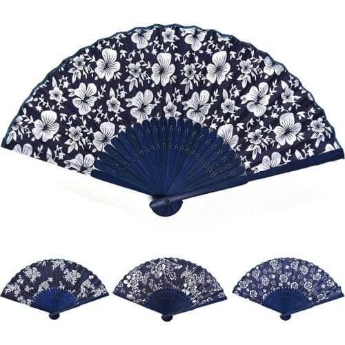 Spanish Style Hand Fan Lace Silk Fan Dance Wedding Party Home Decoration Hold Fans Random Color