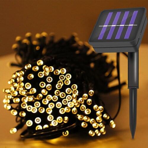 Solar String Lights Outdoor Waterproof Street Garland 5M 7M 12M 22M LED Light Christmas Party Garden Home Decoration