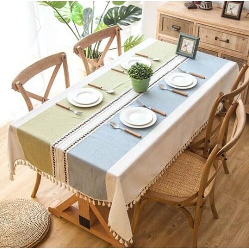 Modern Decorative Table Cloth Tassel Iace Rectangle Tablecloth Home Kitchen Table Cloths Party Banquet Dining Table Cover