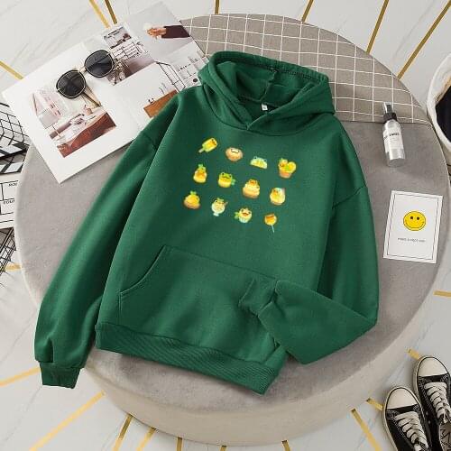 Long Sleeve Graphic Top Sweatshirts for Teen Girls Streewear Sweetshirt Hoodies Ladies Hoodies and Sweatshirts Cute Dessert Frog