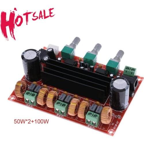 TPA3116 2.1 Digital Audio Amplifier Board TPA3116D2 Subwoofer Speaker Amplifiers DC12V-24V 2*50W+100W