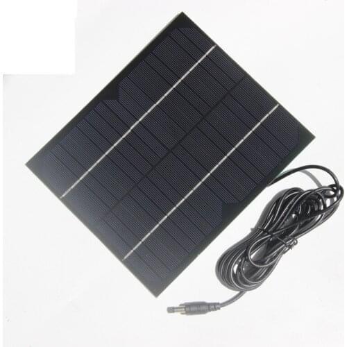 BUHESHUI 6W 18V Solar Panel Charger For 12V Battery System Light With 3M DC Cable Monocrystalline 200*170MM Free Shipping