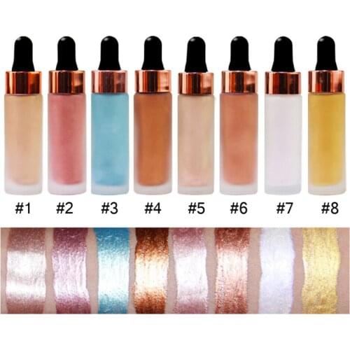 Face Eyes Body Brighten Liquid Highlighter Pigment Long Lasting Foundation high Coverage Bronzer Highlight Custom Logo Wholesale
