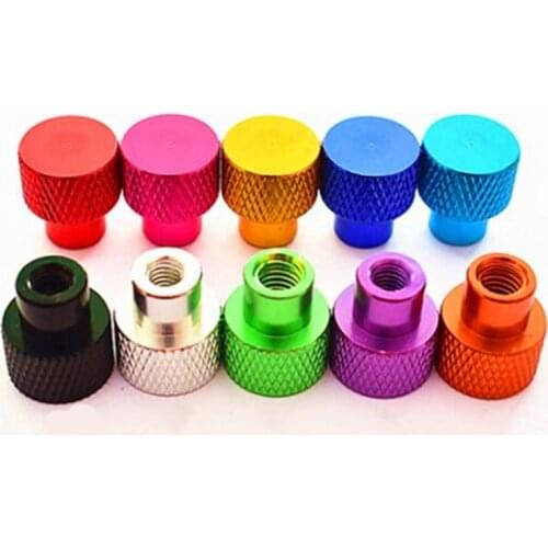 10pcs M3 M4 M5 M6 M8 M10 Blind hole Frame Hand Tighten Flange nut Knurled Aluminum Hand thumb nut for FPV RC Model Nuts