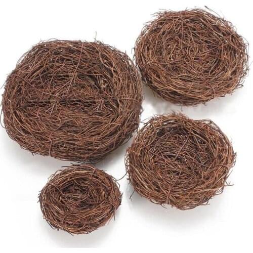 12/10/8/6 cm Vine Bird Nest House Home Decoration Craft Photo Prop Ornament
