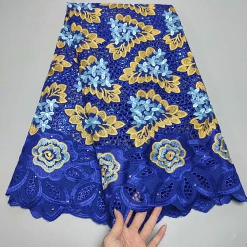 2021 5Yards Beautiful Lace Fabric Swiss Voile Lace in Switzerland African Lace Fabric Cotton Swiss Lace Fabric for Dress t21-92