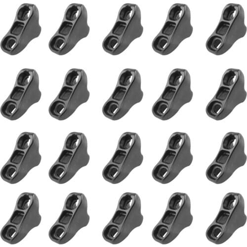 2x 10pc Guy Line Rope Tightner Triangle Runner Anti-slip Camping Tent Tensioner