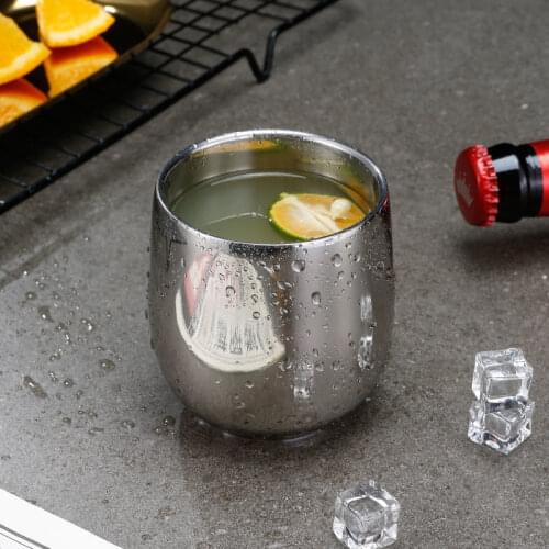 3 Pieces Stainless Steel Double Layered Coffee Cup Wine Beer Water Small Teacup Insulation Thickened Picnic Drinkware