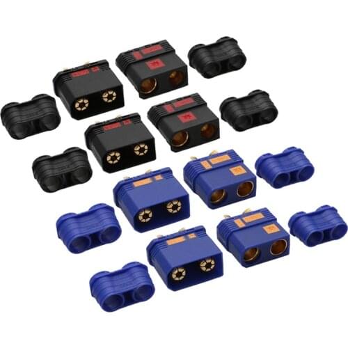 5Pairs DIY Model EC8 Anti-Spark Connector Male Female Bullet Connector w/ 8mm Gold Plated Plugs for RC Battery ESC Charger Lead