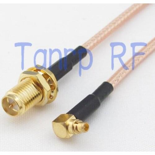 6in MMCX male right angle to RP SMA female RF adapter connector 15CM Pigtail coaxial jumper cable RG316 extension cord