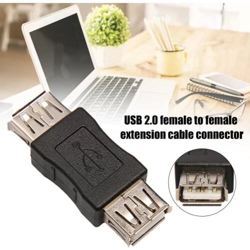 Adapter Female to Female Extension PVC USB 2.0 Standard Converter for Computer