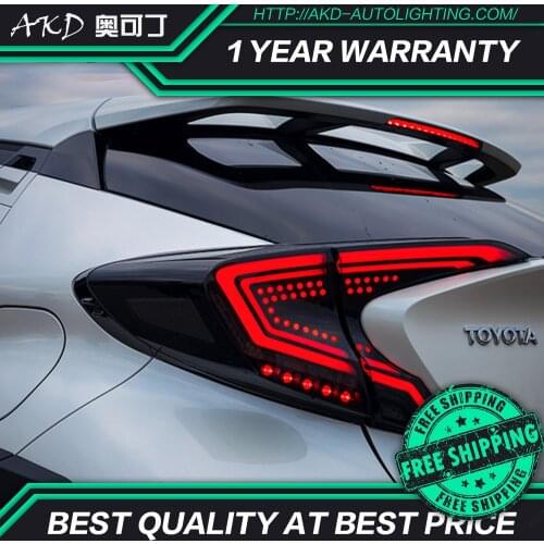 AKD tuning cars Tail lights For Toyota C-HR CHR Taillights LED DRL Running lights Fog lights dynamic signal light