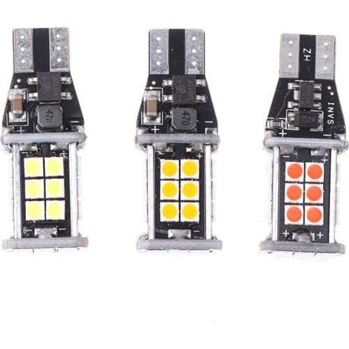 2PCS T15 W16W WY16W Super Bright LED Car Tail Brake Bulbs Turn Signals Canbus Auto Bcakup Reverse Lamp Daytime Running Light