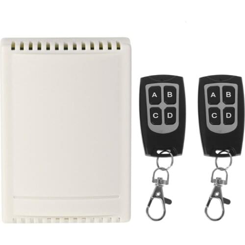 ALITER Wireless Remote Control Switch 1 Receiver with 2 Transmitters 433MHz DC 12V 4CH