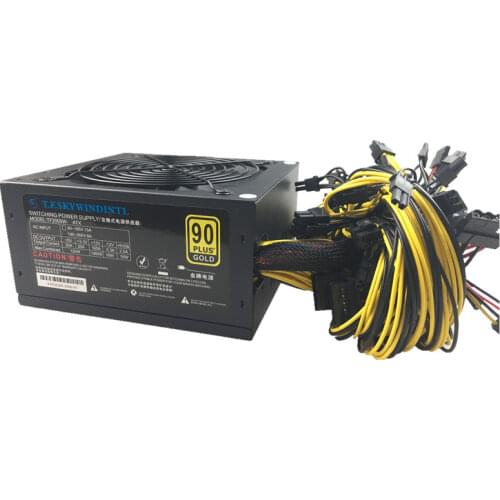 ETH ATX Asic Bitcoin Miner 2000W PC Power Supply Computer PSU for RX 480 RX 470 RX 570