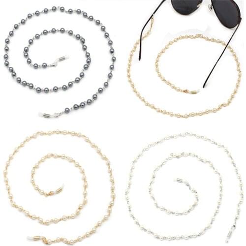 New Elegant Imitation Pearl Sunglasses Chain Mask Lanyard Fashion Glasses Neck Strap Cords Casual Accessories