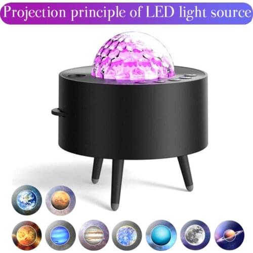 Colorful Starry Sky Galaxy Projector Nightlight Bluetooth-compatible Music Player Star Night Light Romantic Projection Lamp Gift