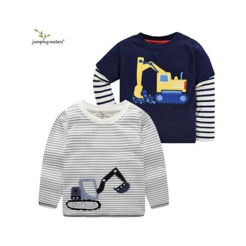 Childrens Cartoon T Shirt Baby Boys and Girls Cotton Bottoming T Shirt 2021 Spring New Kids Striped T Shirt Baby Pullover 2-7Y