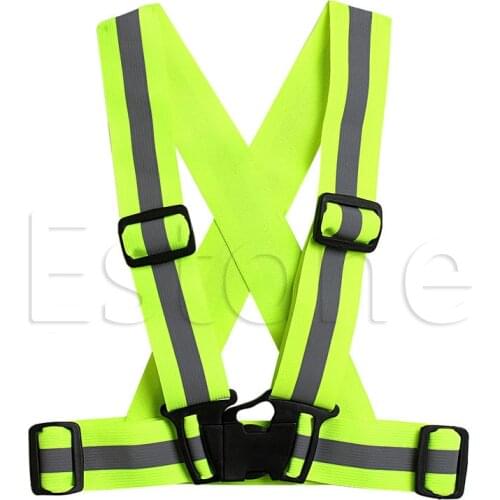 Kids Adjustable Safety Security Visibility Reflective Vest Gear Stripes Jacket J60F