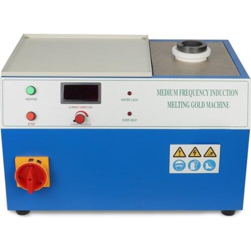2kg medium frequency induction gold melting furnace, gold smelting machine, high temperature resistant graphite crucible, gold