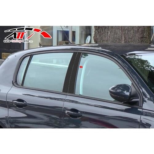 Fit For Peugeot 308 Carbon Pole 6 Piece 2007-2013 Chromium Styling Accessories Modified Designed Car Tuning Piece
