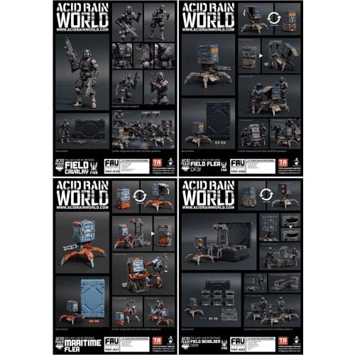 Acid Rain War 3.75 inch FAV-A19 Field Cavalry A20 Field Flea DF3f A21 Sea Flea A22 Field Magic Eye DD5f Action Figureals Model