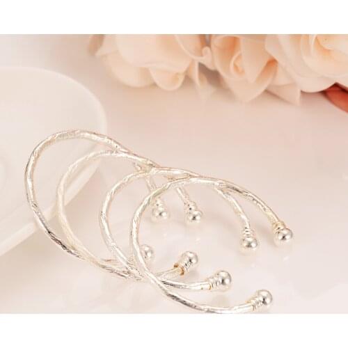 Dubai silver baby SMALL Bangle Child Bracelet for Kids african Children Bairn Jewelry Baby mideast Arab cute wedding party Gift