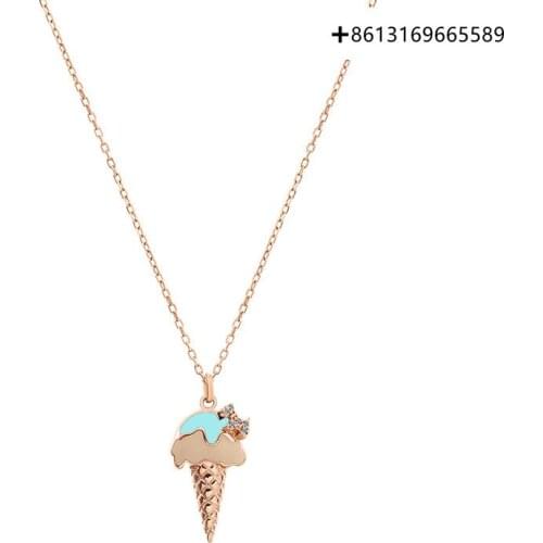Fashion S925 silver collarbone chain female lovely and sweet pendant simple personality temperament necklace gifts jewelry