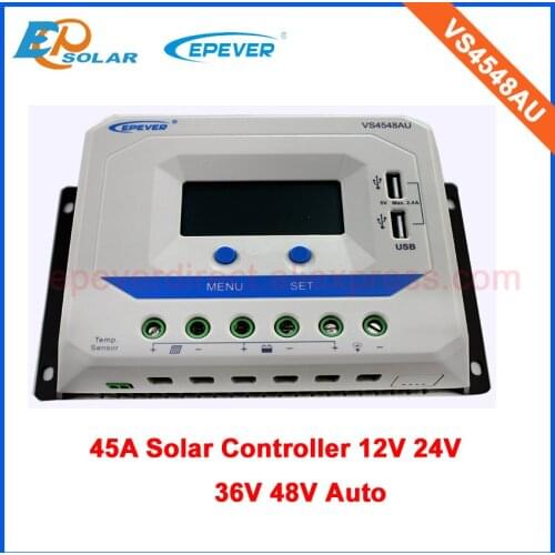 Pwm solar charger controller 36V 45A VS4548AU EPEVER 48V battery work charging ViewStar series products lcd display