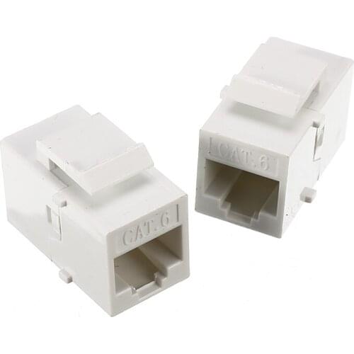 New Sale 10 Packs CAT6 Inline Coupler Keystone RJ45 Female Snap-In Jack Insert White