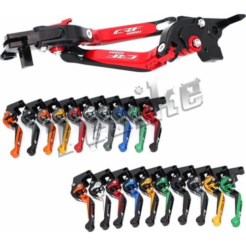 CNC Brake Clutch Levers Motorcycle For HONDA CRF1000L CRF 1000L Africa Twin 2015-2017 2016 Foldable Extendable Logo (CRF1000L)