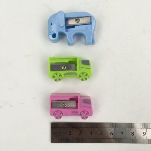 Cute cartoon manual plastic pencil sharpener stationery children hand-cranked manual pencil sharpener tool