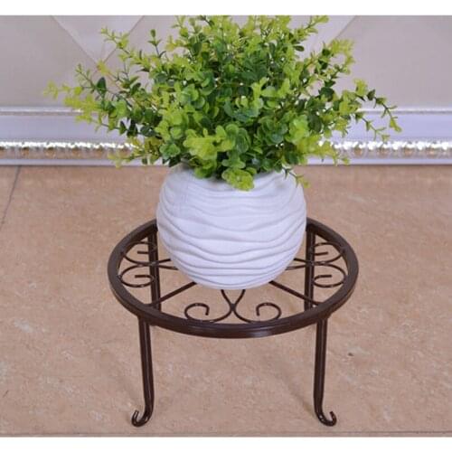 Nordic Single-Layer Iron Art Pastoral Flower Rack Room Balcony Indoor Floor-Type Jardiniere Hanging Orchid Pot Tray Flower Stand