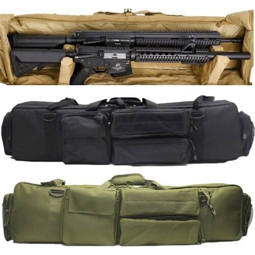 Tactical Gun Bag for M249 Airsoft Double Carbine Rifle Nylon Backpack Shooting Protect Gun Carry Weapons Case Hunting Equipment