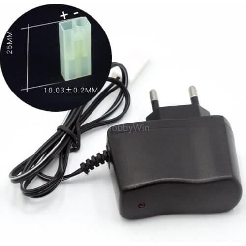 7.2V 250mA EU Charger EL-2P Female Plug Positive To Square hole for RC Model NiMH NiCD Battery Pack