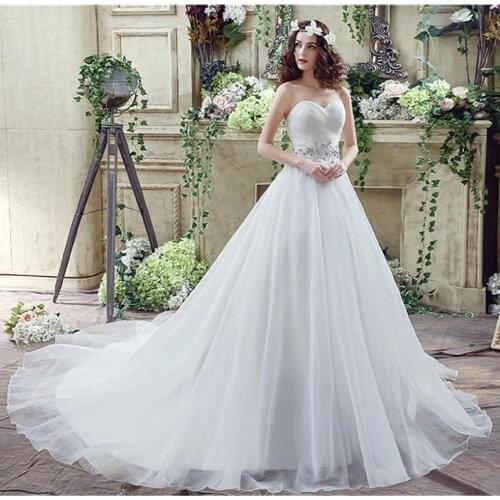 Robe De Mariage Wedding and Party Dresses Luxury Beads Wedding Dresses Clothes Wedding Dresses Novia Professional Custom