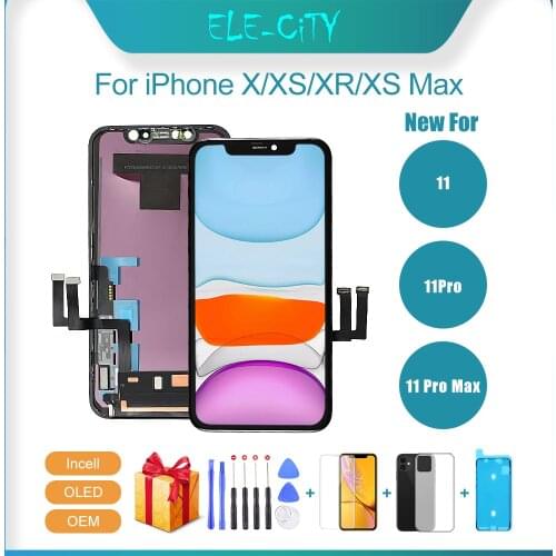 LCD For iPhone X XS XR XS Max 11 Pro Max OLED OEM IPS LCD Display Touch Screen Digitizer Assembly Replacement No Dead Pixel