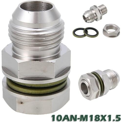 1pc Car Auto Turbo Steel Oil Pan Return Drain Plug Adapter Bung Fitting 10AN-M18x1.5mm Repair Accessories Parts