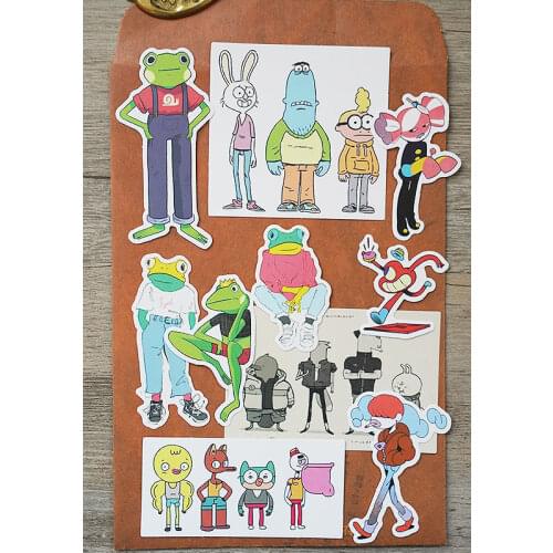 10pcs Funny frog Stickers Crafts Scrapbooking stickers book Student label Decorative sticker DIY Stationery