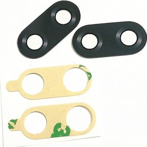 10Pcs/lot Original New Back Rear Camera Glass Lens with Sticker Adhesive Tape For Huawei P Smart 2019 Replacement Parts