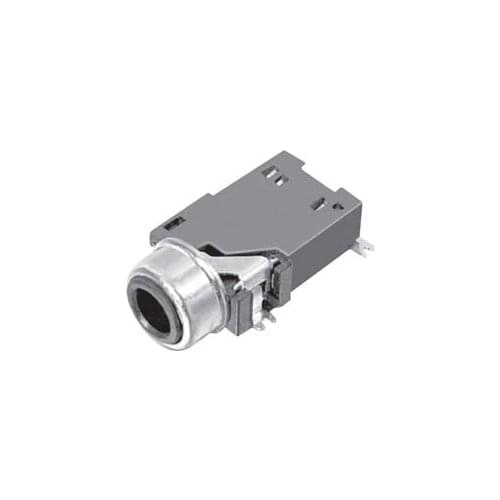 1000pcs Earphone Jack Diameter 2.5mm 6 pin for 4 poles stereo audio plug SMT reflow solderable with locators DC30V 0.5A Rohs