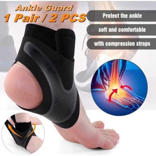 Ankle Guard 2 PCS Adjustable Elastic Ankle Sleeve Brace Foot Support Guard For Sports Running Badmiton Foot Protector Socks