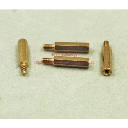 50pcs/lot) Hardware M3 Male 6MM X M3 Female 18MM M3x18+6 MM Brass Standoff Spacer