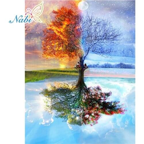 5d diy diamond painting full square Diamond embroidery landscape - diamond mosaic pictures of rhinestones 200DD