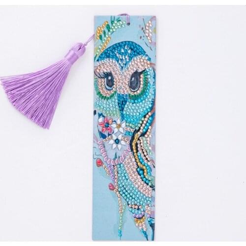 5D Bird Owl Diamond Painting Bookmark Diamond Embroidery Craft Tassel Book Marks for Books Christmas Gifts