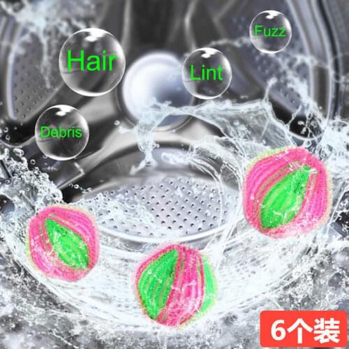 6 pcs Magic Hair Removal Clothes Ball Personal Care Clothes Ball Washing Ball Machine Cleaning Ball Grips Hair Fuzz laundry ball