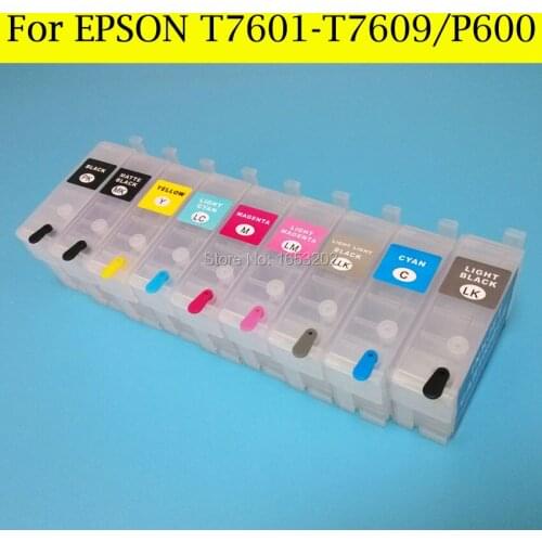 9 Color P600 Ink Cartridge T7601-T7609/T760 With ARC Chip For Epson Surecolor P600 SC-P600 Printer